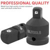 BILITOOLS Socket Adapter Set 17 Piece includes Reducer, Universal Joint Socket Set, Drill Adapter 1/4" 3/8" 1/2"