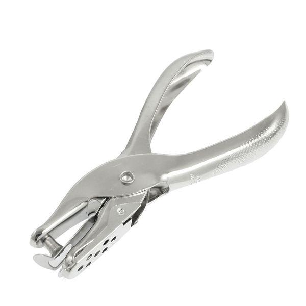 Sourcingmap Silver Tone Alloy Single Hole Punch Hand Tool for Paper Card