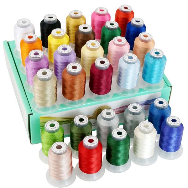 New brothread 30 New Janome Colours Polyester Machine Embroidery Thread Kit 500M Each Spool - Assortment 1