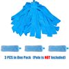 Microfiber Cloth Mop Replacement Blue Compatible with Standard 3/4 inch Threaded Poles – 3 PCS (3 Microfiber Mop Heads)