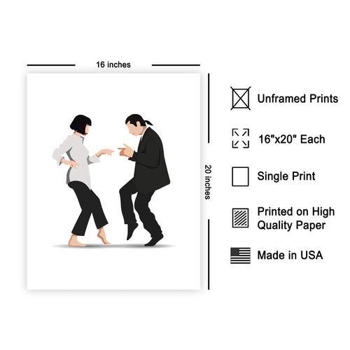 Poster Master Dance Scene Print - Classic Film The Twist Poster - Famous Movie Art - Gift for Men, Women & Dancers - Decor for Living Room or Studio - 16x20 UNFRAMED Wall Art