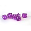 Dice4friends 86002 - Würfelset Transparent: Purple (7)