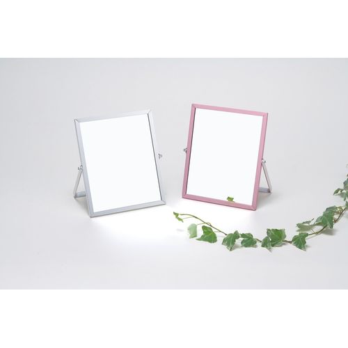 Nagai Kosan NK-246 Aluminum Frame Tabletop Mirror, S, Pink