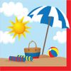 Creative Converting 18 Count 2-Ply Lunch Napkins, Beach Play