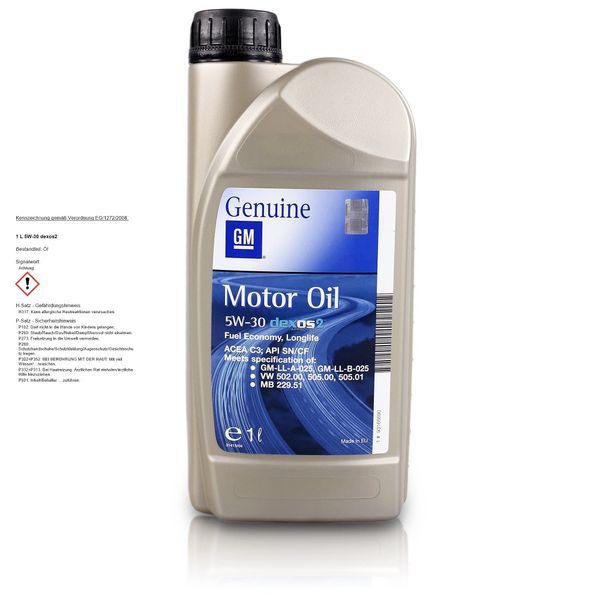 GM Opel Motoröl 5W-30 Dexos2, 1 Liter