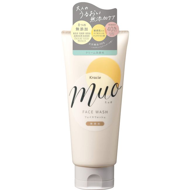 Muo Additive-free Cream Facial Cleanser, 4.2 oz (120 g) (Gentle Scent of Natural Aroma)