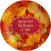 Personalized Fall Leaves Melamine Salad Plate - 8"