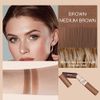 Hairline Powder Hair Root Touch Up, Instantly Conceals Hair Loss And Fills In Receding Hairlines Forehead Side Hair Filler Sweatproof Hairline Finishing Stick For Women Men (Medium Brown & Brown)