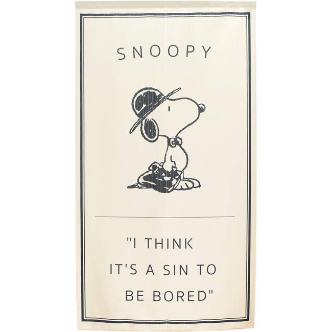 Noren Workshop 93864 Snoopy Tapestry Poster Modern Stylish Peanuts Snoopy Width 33.5 x Length 59.1 inches (85 cm) x Length 59.1 inches (150 cm) Gentleman Snoopy