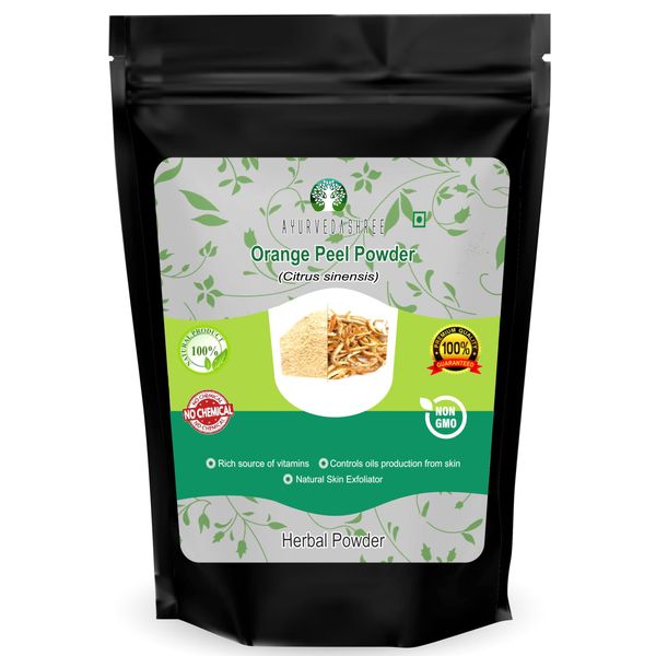 AYURVEDASHREE Orange Peel Powder 50 Gm | Skin and Nail Health - Rich Vitamins C and D - Powdered Citrus Peel Orange Powder - Vegan and Vegetarian Friendly | All Natural | Vegan | Non GMO |