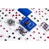 Bee MetalLuxe Playing Cards - Blue Foil Diamond Back, Standard Index