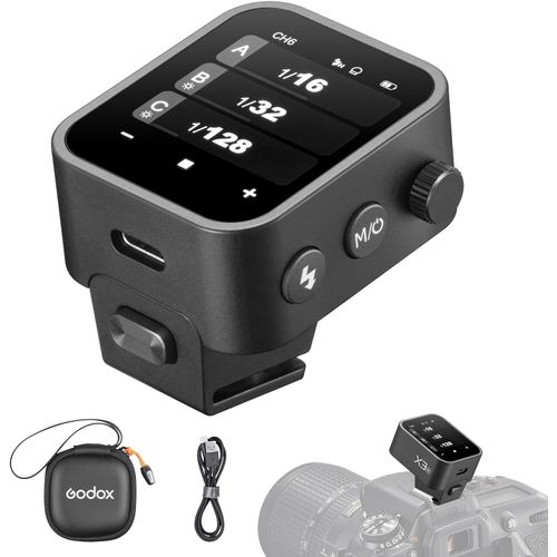 Godox X3-N Touchscreen TTL Wireless Flash Trigger for Nikon Camera, 1/8000s HSS TTL TCM Function, Built-in Battery USB-C Charge Flash Transmitter Compatible with Nikon Z6 D850 D750 D610 D7100 D5300