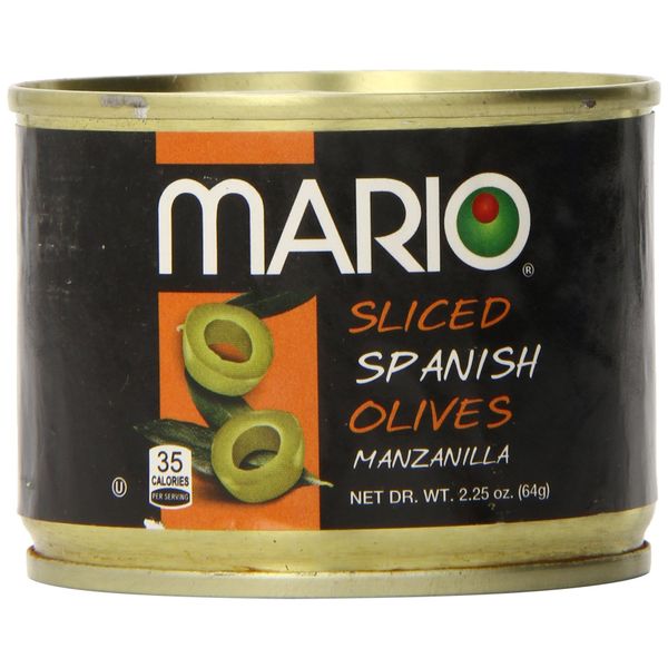 Mario Camacho Sliced Green Olives, 2.25-Ounce Cans (Pack of 12)