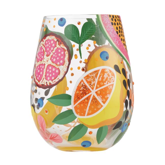 enesco Lolita Stemless Glass Tropical Fruit 6010894