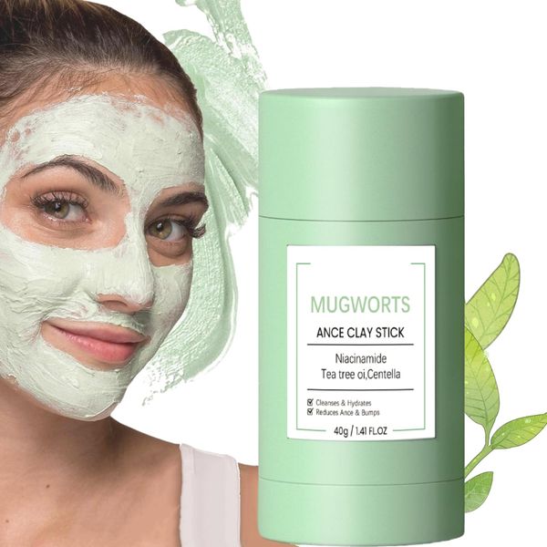 Green Tea Mask Stick,Green Tea Mask,Deep Cleansing Face Mask,Purifying Clay Mask,Moisturizes Oil Control,Deep Clean Pore,Blackhead Remover Face Mask Clay,Brightening for Men and Women