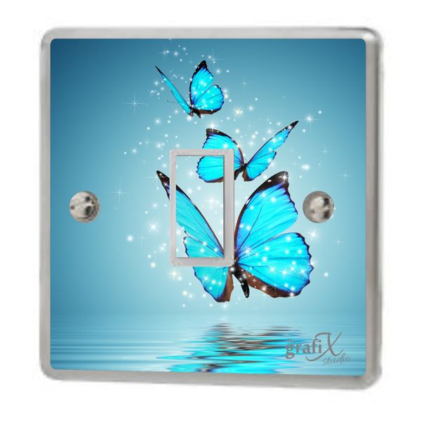 the grafix studio Flower & Butterflies Light Switch & Double Sticker Vinyl/Skin cover sw103