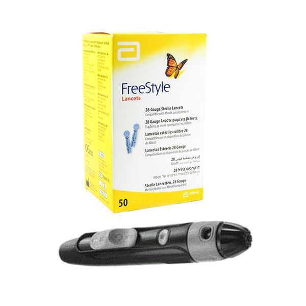 ABBOTT FreeStyle Lancing  Device [+] freestyle Lancets 100 ct For GLucose Care