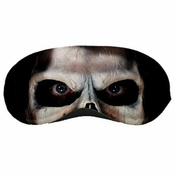 Sleeping Mask Sleep Scary Skull Frankenstein Face Eyes NEW Travel, Plane, Cruise