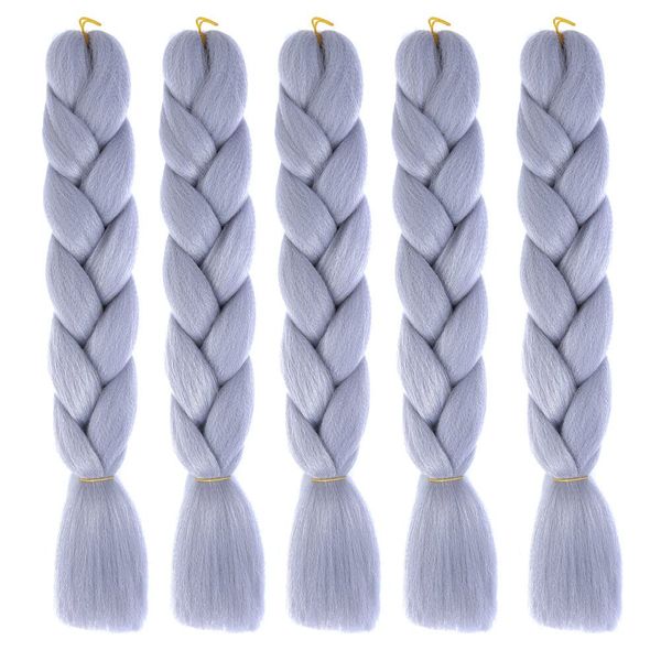 5 Stücke Ombre Jumbo Braid Haarverlängerung Kunsthaar Braids Extension, 24 Zoll Kanekalon Haar Flechten Extensions Pferdeschwanz Verlängerung,Für Crochet Twist Flechten Haar