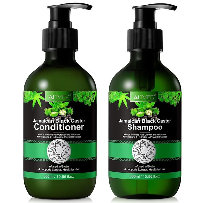 Jamaican Black Castor Oil Shampoo and Conditioner Set Curly Hair Pure Jamaican B