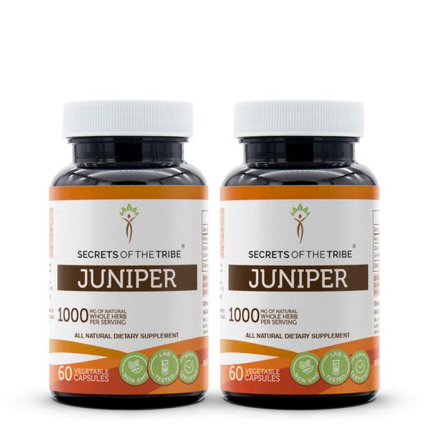 Secrets of the Tribe Juniper 60 Capsules(2 pcs.), 1000 mg, Juniper (Juniperus communis) Dried Berry (2x60 Capsules)