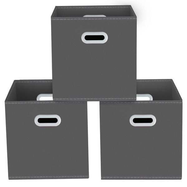 Yunkeeeper storage bins Cubes, Fabric Cube Organizer with Handle, Foldable Cube