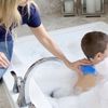 Innobaby Bathin' Smart Silicone Fish Bath Scrub, Aqua/Periwinkle
