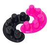 2 Pcs Nail Soaking Hand Bowl Manicure Soak Off Finger Bowl Separate Manicure Bowl Manicure Bowl Hand Soak Nail Soak Off Bowl Nail Art Tips Bowl for Polishing Remover Treatment (Rose Red and Black)