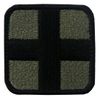 Medic Cross Tactical Embroidered Velcro Patch Olive and Black