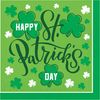Creative Converting Happy St. Patrick's Day Napkins, 6.5", Multi-color