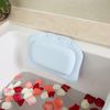Bath Pillow Comfortable Bath Cushion with Suction Cup Waterproof Neck Support Bathing Accessories for Tub (Light Blue)