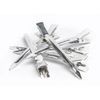Diane Duck Bill Hair Clips, Silver, 24-pack