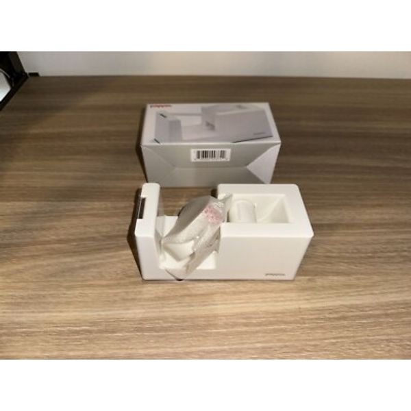 Poppin - White Tape Dispenser Weighted Base Mid Century Modern Look