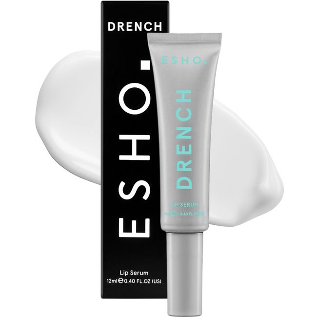 ESHO. Drench 24hr Hydrating Lip Serum - Voted Best Lip Product 2021 - Lightweight Formula with Lasting Hydration - Natural Looking Lip Plumper Infused with Wild Plum AF, 12ml