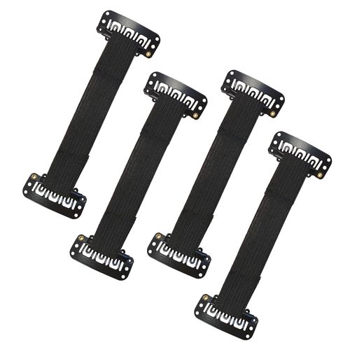 YTBYT 4 Pcs Facelift Bands with Clips Invisible Face Stretching Lifting Strap Adjustable Elastic Band Face Slimming Band (11cm Black Single Bands)