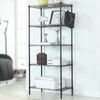 5-Tiers Adjustable Layer Shelf Wire Shelving Floor Rack Storage Holder Organizer