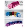 King Cole Caterpillar Toy Doorstop Draught Excluder Knitting Pattern 9041 Chunky