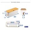 Hachibanya Cable Box, Cable Storage, Cord Storage, Hide Wiring, Wire Organization, White (S)