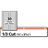 Avery TrueBlock File Folder Labels, 2/3" x 3-7/16", 750 Printable Labels, White/Orange, Permanent (5166)