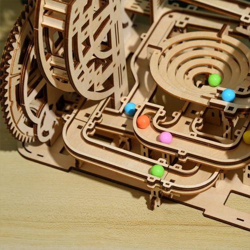 bennama 3D Wooden Puzzles Marble Run Set - Space Labyrinth Mechanical Model Kits with Motor, Brainteaser and Puzzle for Christmas/Birthday,Gifts for Adults and Teens to Build Combination