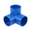 sourcing map 3-Way Elbow PVC Fitting, 50mm Socket, Tee Corner Fittings Blue 4Pcs