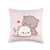 Cute Cat Couple Throw Pillow