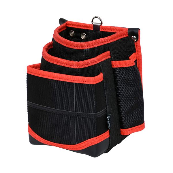 KH Takesonashii Three-tier Waist Bag, Black/Red