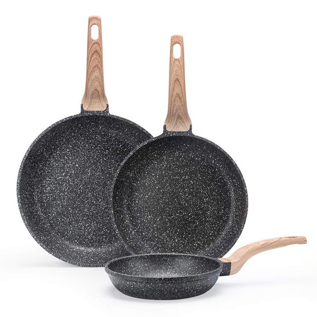 CAROTE Frying Pan,Nonstick Skillet, 8-Inch Fry Pan Non Stick Granite Egg  Pan Ome