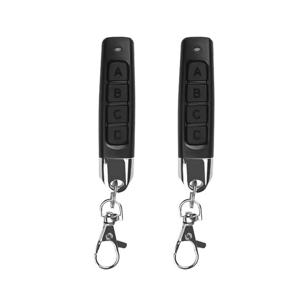 Bkiyougo Universal Garage Door Opener, 433Mhz Replacement Garage Hand Transmitter Wireless Cloning Remote Control Key Fob 4 in 1 Remote Control Duplicator for Car Roller Shutter Garage Door (2 Pack)