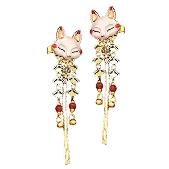 AiO JAPAN Hair Accessories, Set of 2, Fox, Hairpin Set, Oiran, Prostitute-Style, Maiko, Hair Ornaments