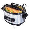 Hamilton Beach Programmable 6 Quart Slow Cooker, Temp Probe, Silver NEW 33867