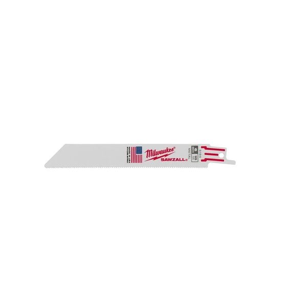 6" L Reciprocating Saw Blade, 5 pk.