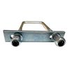 U Bolt Square M10 55mm Inner Width x 100mm Length with Back plate, Hex Nuts and Washers (2)
