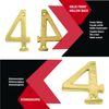 ZW Hardware A200 3 Inch Bright Brass House Number 4